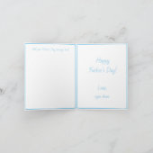 Première fête des pères fils Carte de voeux pliée (Intérieur)