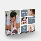 Première Fête des pères Gray 4 Photo Collage Bloc (Gauche)