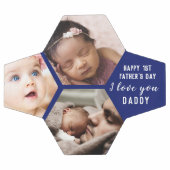 Première fête des pères Papa Bébé 3 Collage de pho (Plat)