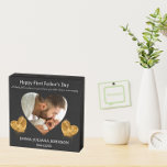 Première Fête des pères Personnalisé Coeur Photo P<br><div class="desc">Beau souvenir pour le nouveau père de se souvenir de sa première fête des pères avec son petit bébé.</div>