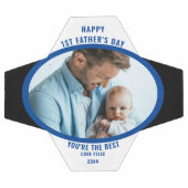 Première Fête des pères Photo Boule de Football Pe (Plat)