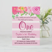 Première fille 1er anniversaire Invitation de fête (Debout devant)