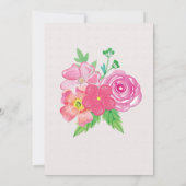 Première fille 1er Floral Anniversaire Invitation (Dos)