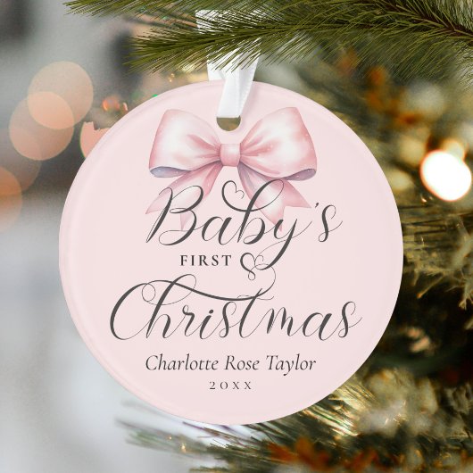 Première garde de bébé rose de Noël