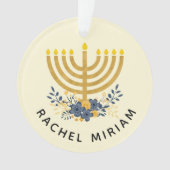 Première Hanoukka de Bébé Bleu & Or | Dates Keepsa (devant)