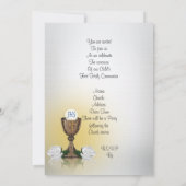 Première invitation à la communion (Dos)