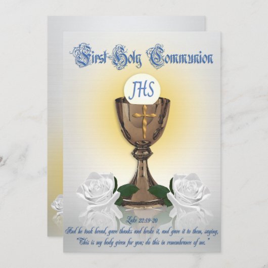 Première invitation à la communion (Devant / Derrière)