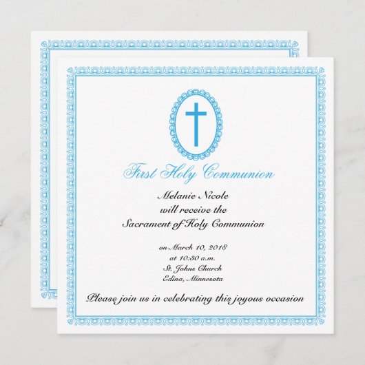 Première invitation à la communion (Devant / Derrière)