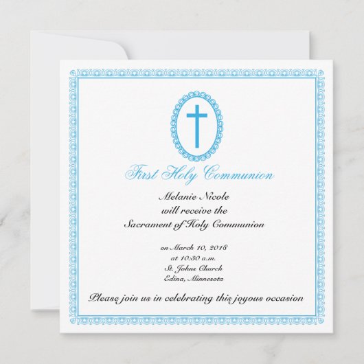 Première invitation à la communion (Devant)