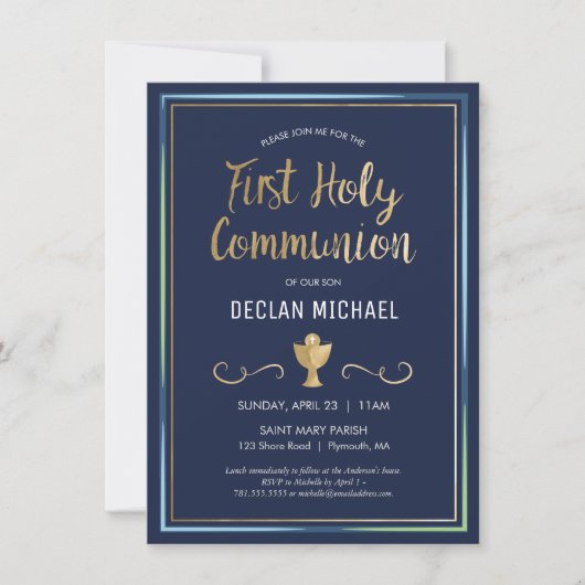 Première Invitation à la Communion - Élégante, Sim (Devant)