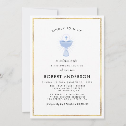 première invitation à la communion sainte de l'aqu (Devant)