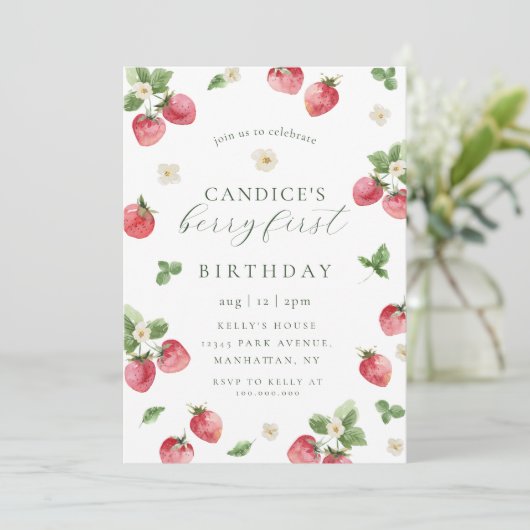 Première invitation à la fraise (Debout devant)