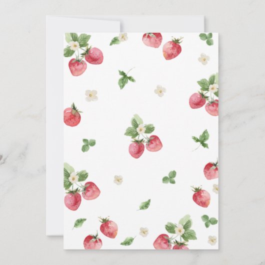 Première invitation à la fraise (Dos)