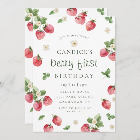 Première invitation à la fraise (Devant / Derrière)