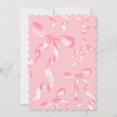 Première Invitation à l'anniversaire de la Bow ros (Dos)