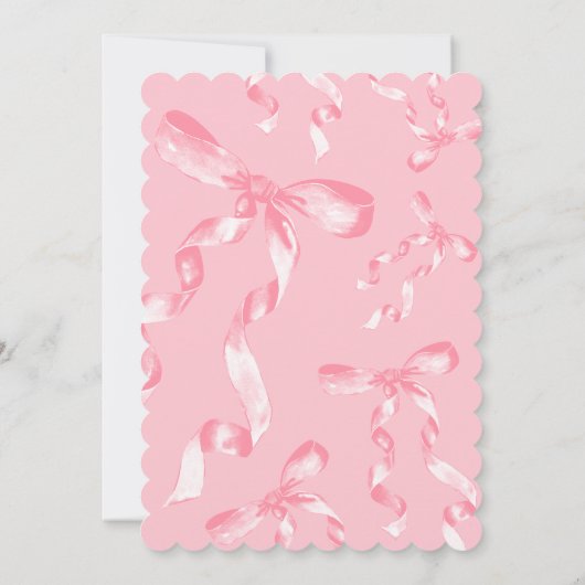 Première Invitation à l'anniversaire de la Bow ros (Dos)