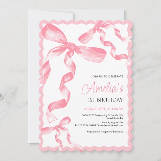 Première Invitation à l'anniversaire de la Bow ros (Devant)