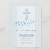 Première Invitation au baptême croisé (Devant / Derrière)