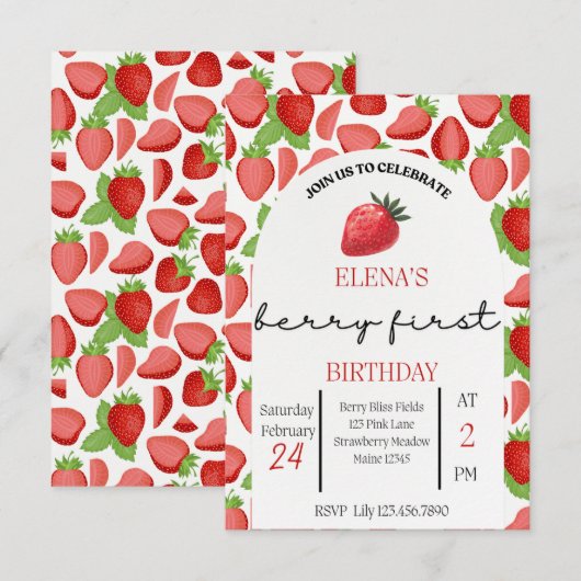 Première Invitation Baie (Devant / Derrière)