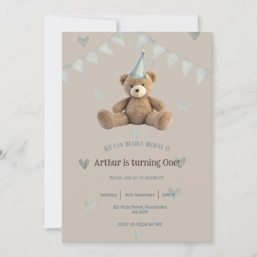 Première invitation d'anniversaire (Devant)