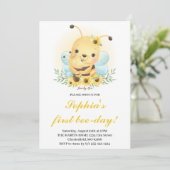 Première Invitation d'anniversaire Bee-Day Bee Hon (Debout devant)