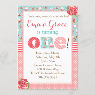 Première invitation d'anniversaire d'anniversaire