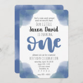 Première invitation d'anniversaire d'aquarelle (Devant / Derrière)