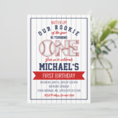 Première Invitation d'anniversaire de baseball (Debout devant)