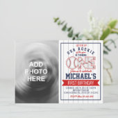 Première Invitation d'anniversaire de baseball ave (Debout devant)