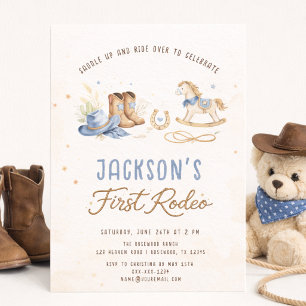 Première Invitation d'anniversaire de Cowboy Rodéo