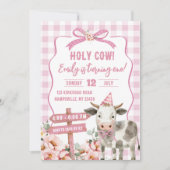 Première Invitation d'anniversaire de fille de vac (Devant)