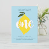 Première Invitation d'anniversaire de la limonade  (Debout devant)