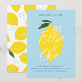 Première Invitation d'anniversaire de la limonade (Devant / Derrière)