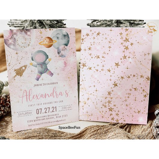 Première Invitation d'anniversaire de l'espace ext