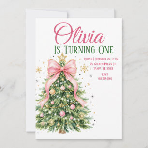 Première invitation d'anniversaire de Noël 
