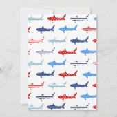 première invitation d'anniversaire de requin (Dos)