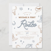 Première invitation d'anniversaire de rodéo (Devant)