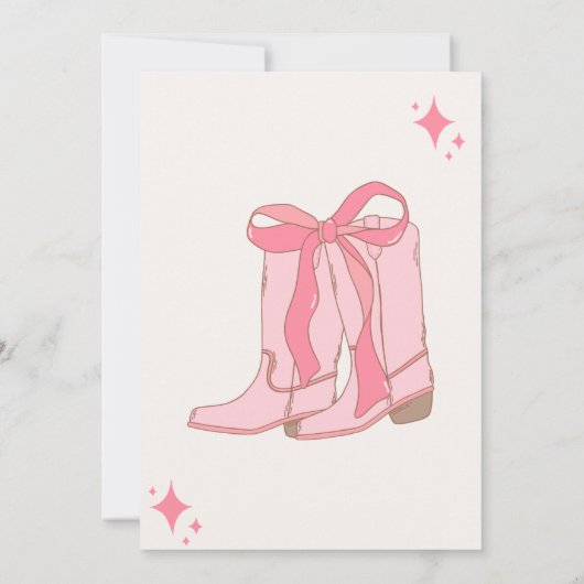 Première invitation d'anniversaire de rodéo (Dos)