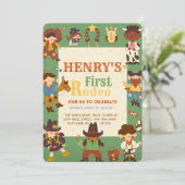 Première invitation d'anniversaire de rodéo (Debout devant)