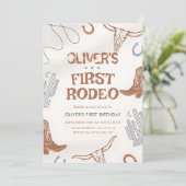 Première invitation d'anniversaire de rodéo pour g (Debout devant)