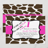 Première Invitation d'anniversaire des filles de l (Devant / Derrière)