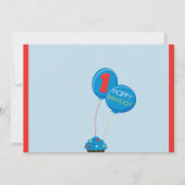 Première invitation d'anniversaire du Garçon de Br (Dos)