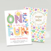 Première invitation d'anniversaire fille, Un est b
