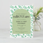 Première invitation d'anniversaire millionnaire (Debout devant)