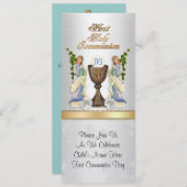 Première invitation de communion avec photo (Devant / Derrière)