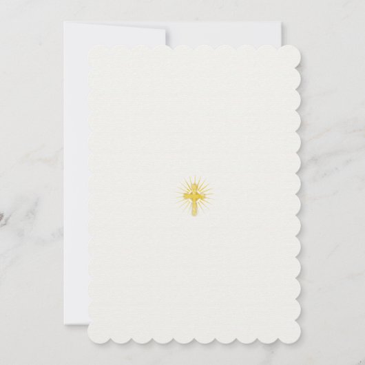 Première invitation de communion d'aquarelle (Dos)