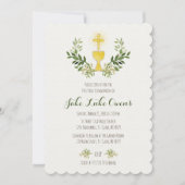 Première invitation de communion d'aquarelle (Devant)