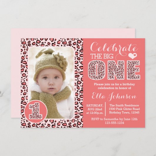 Première invitation de fête d'anniversaire (Devant / Derrière)