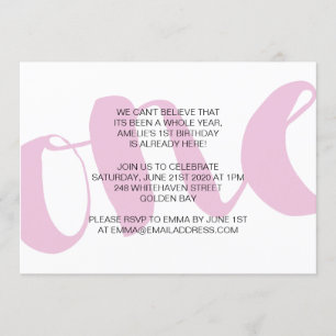Première invitation de fête d'anniversaire de
