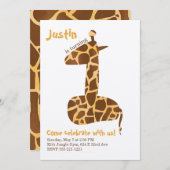 Première invitation de fête d'anniversaire de (Devant / Derrière)